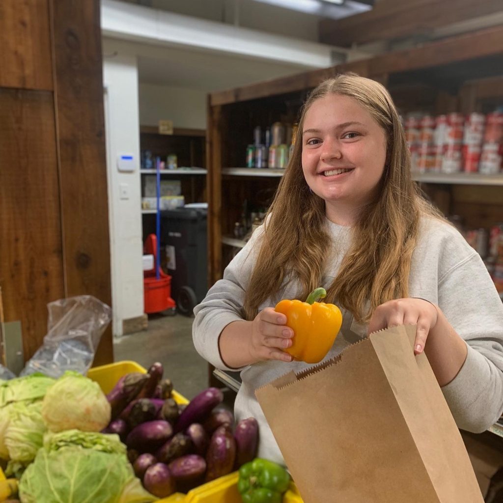 Food bank volunteer
